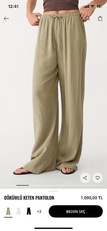 Stradivarius Stradivarius keten karışımlı pantolon