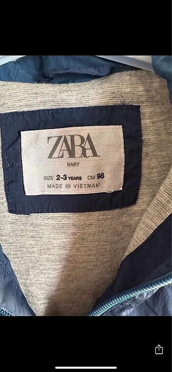 Zara #zarakids marka 2/3 yaş erkek çocuk yağmurluk