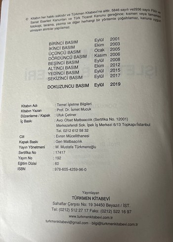 Temel İşletme Bilgileri - Prof. Dr. İsmet Mucuk - Görsel 2