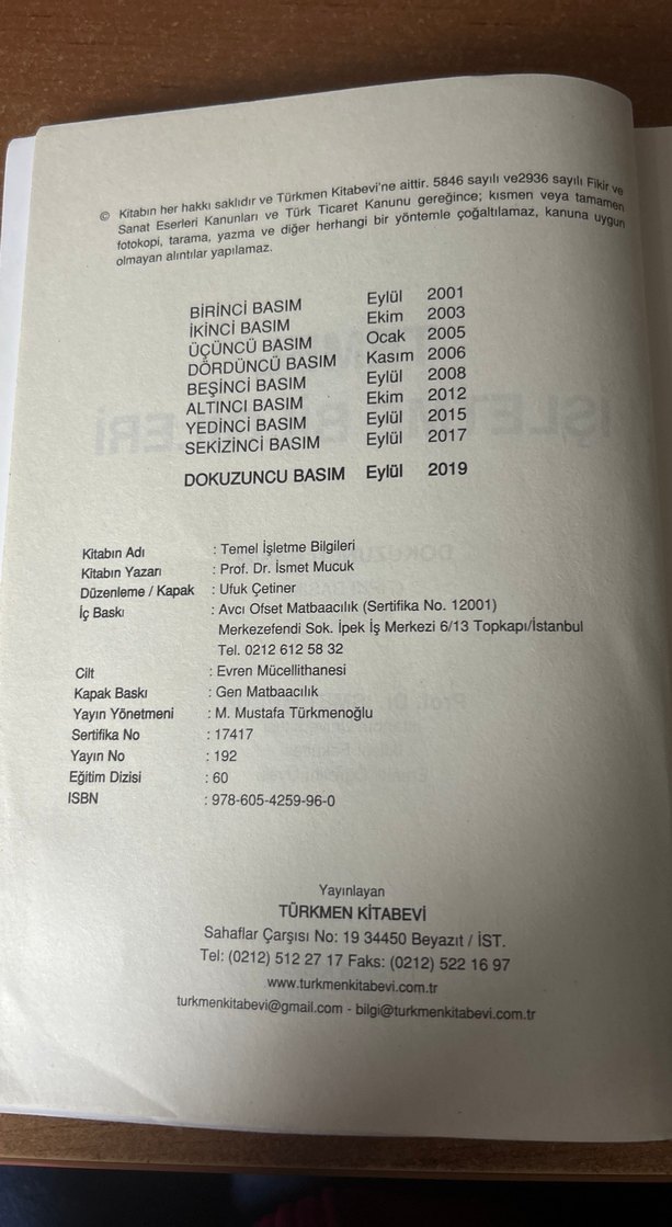 Temel İşletme Bilgileri - Prof. Dr. İsmet Mucuk - Görsel 2
