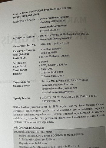 Makro İktisada Giriş - Ersan Bocutoğlu, Metin Berber - Görsel 2