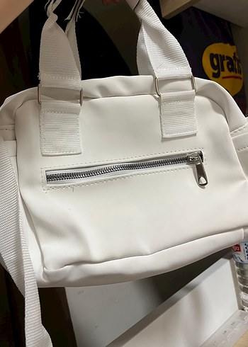 Beyaz Minimalist Kadın Omuz Çantası - Görsel 2
