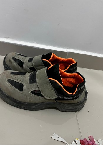 Gri Erkek Outdoor Biker Ayakkabı Velcro - Görsel 2