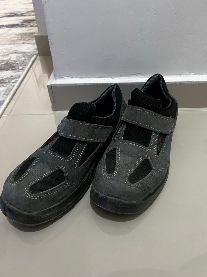 Gri Erkek Günlük Spor Ayakkabı ve iş ayakkabısıVelcro - Görsel 2