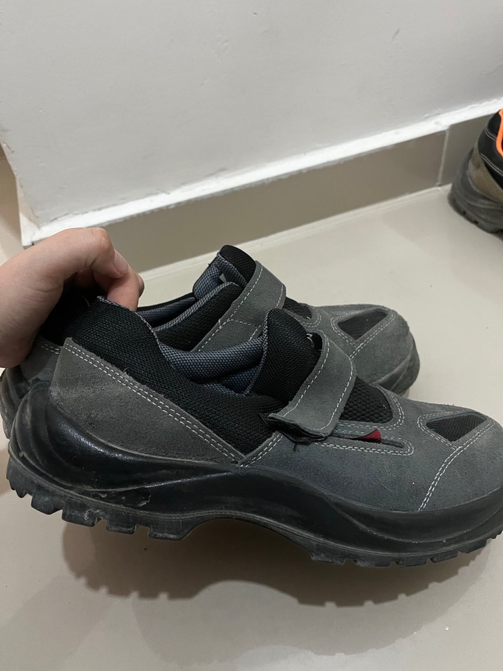 Gri Erkek Günlük Spor Ayakkabı ve iş ayakkabısıVelcro - Görsel 4