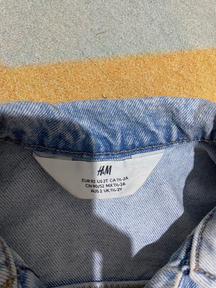Erkek çocuk H&M mavi denim ceket 2 yaş - Görsel 3