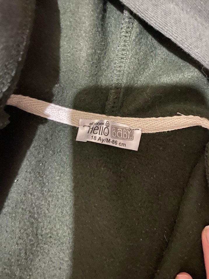 2 li Erkek Çocuk 12-18 Ay Kapüşonlu Fermuarlı Hırka - Görsel 3