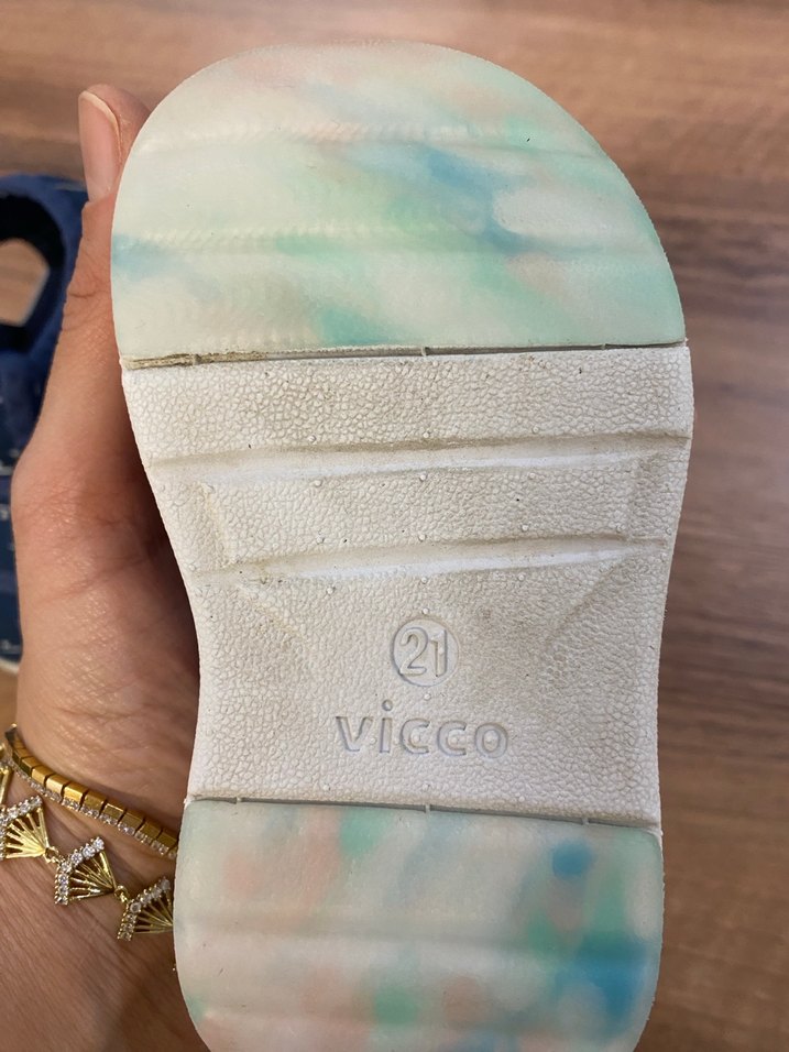 Vicco 21 Numara Erkek Çocuk Mavi Cırtlı Sandalet - Görsel 3