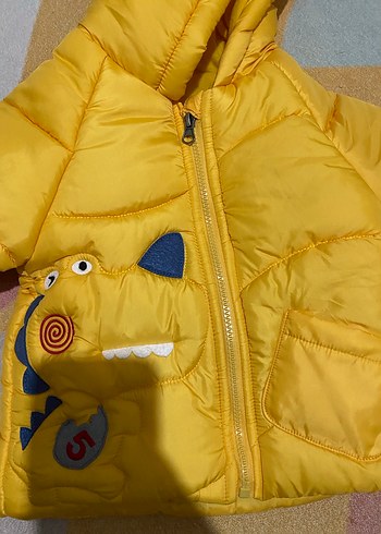 Sarı Kapüşonlu Erkek Çocuk Mont 1 YAŞ - Görsel 2