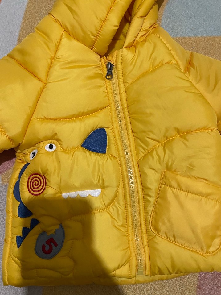 Sarı Kapüşonlu Erkek Çocuk Mont 1 YAŞ - Görsel 2