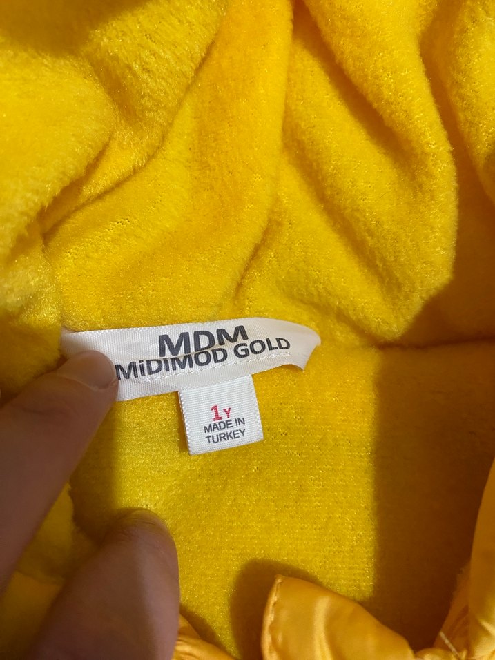 Sarı Kapüşonlu Erkek Çocuk Mont 1 YAŞ - Görsel 3