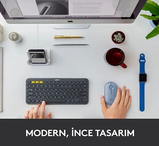 Beden Renk Logitech Pop Mouse Mavi Bluetooth&USB