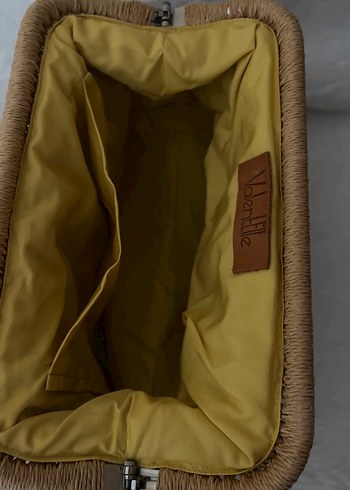 Bej Örgü Kadın Portföy Çanta - Görsel 3