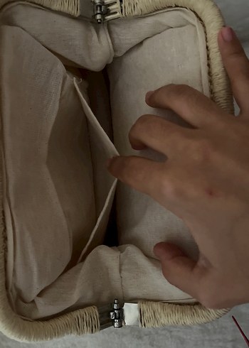 Bej Örgü Kadın Portföy Çanta - Görsel 3