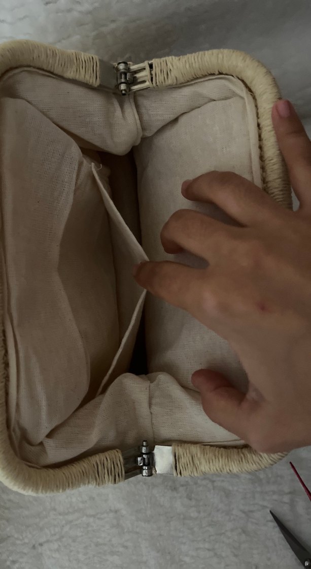 Bej Örgü Kadın Portföy Çanta - Görsel 3