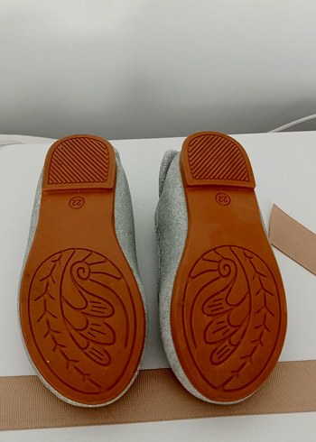 Kız Çocuk Gri Simli Babet Ayakkabı - Görsel 3