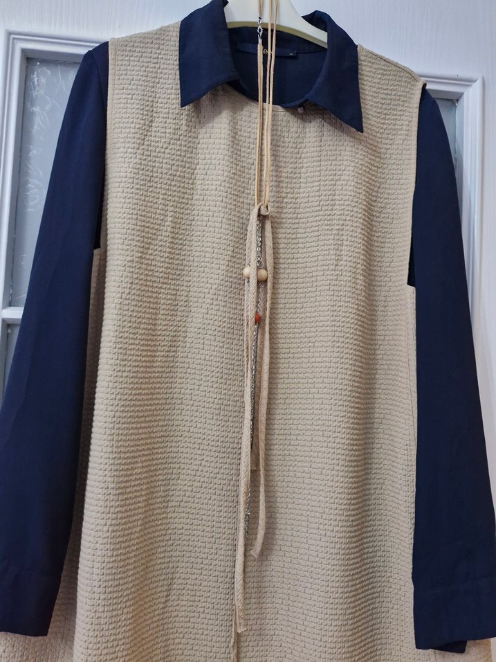 Uzun Kollu Kemerli Bohem Kadın Tunik - Görsel 2