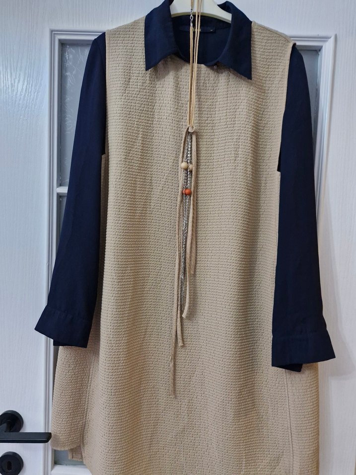 Uzun Kollu Kemerli Bohem Kadın Tunik - Görsel 3