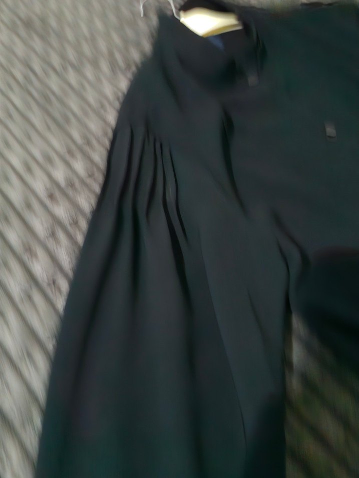 Uzun Siyah Düğmeli Kadın ferace - Görsel 4