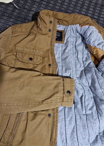 Kahverengi Bel Detaylı Erkek kete mont - Görsel 4