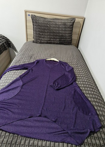 Mor Uzun Kollu Salaş Kadın Tunik - Görsel 4