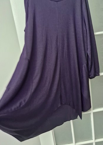 Mor Uzun Kollu Salaş Kadın Tunik - Görsel 2