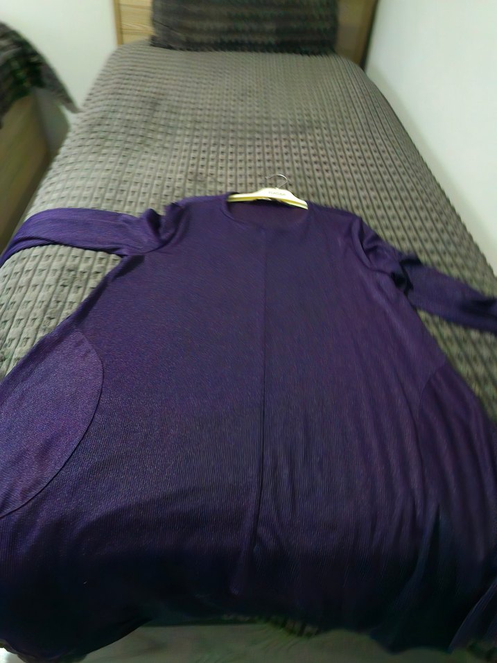 Mor Uzun Kollu Salaş Kadın Tunik - Görsel 3