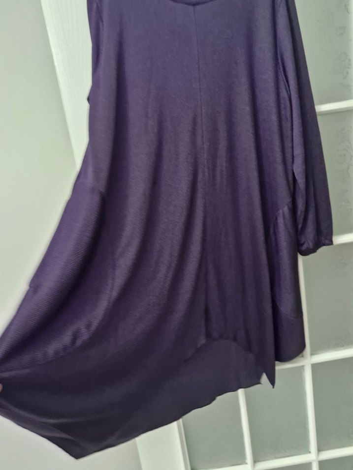 Mor Uzun Kollu Salaş Kadın Tunik - Görsel 2