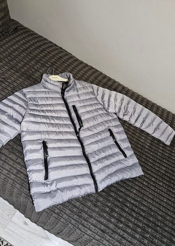 Gri Fermuarlı Erkek Midi Mont - Görsel 3