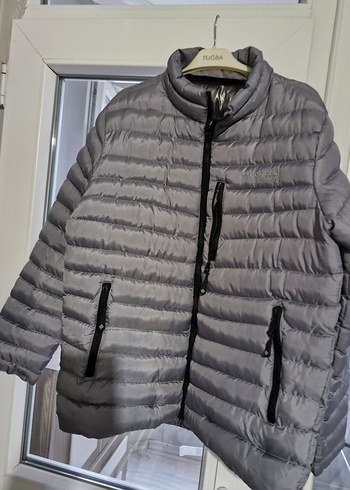 Gri Fermuarlı Erkek Midi Mont - Görsel 2