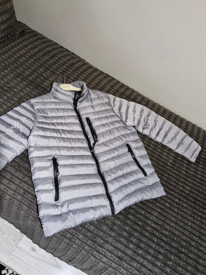 Gri Fermuarlı Erkek Midi Mont - Görsel 3