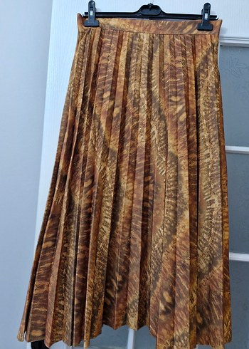 Kadın Bohem Pilili Uzun Etek - Görsel 2