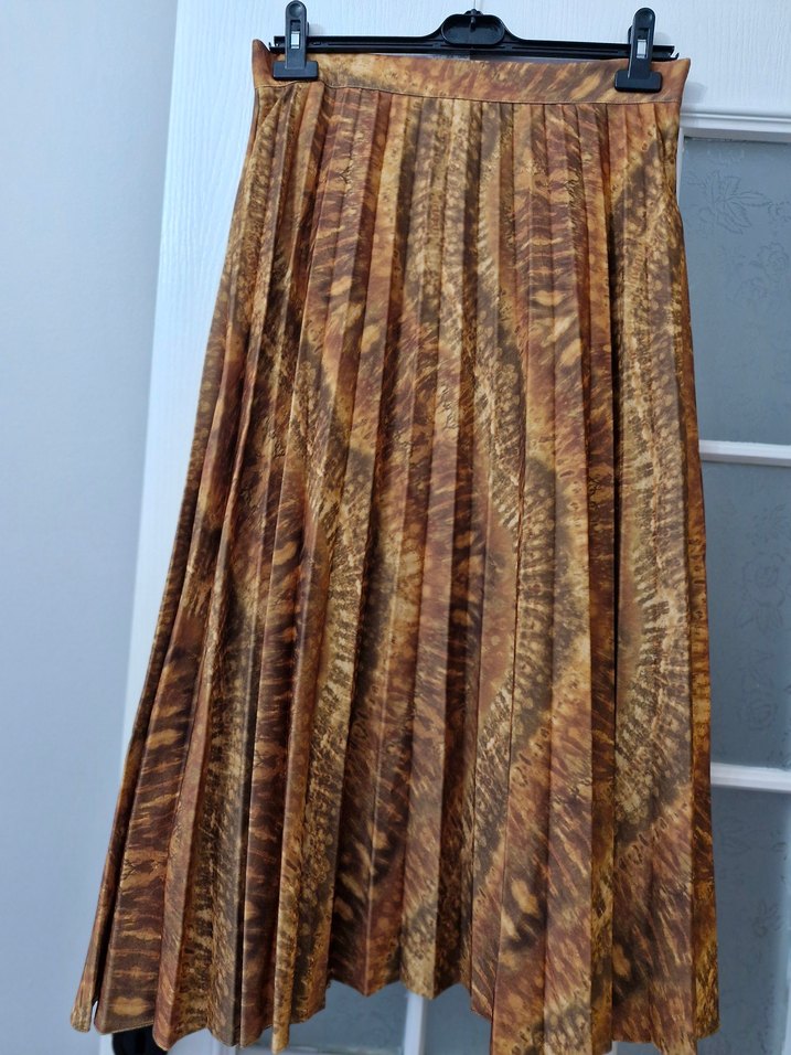 Kadın Bohem Pilili Uzun Etek - Görsel 2