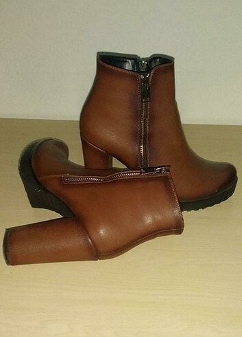 38 Beden kahverengi Renk Topuklu bot, topuklu ayakkabı 