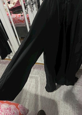 Siyah Uzun kadın Yağmurluk ve Rüzgarlık - Görsel 2