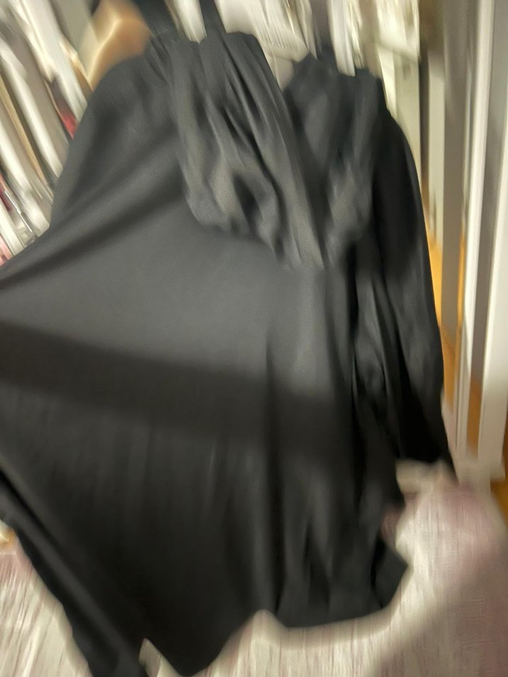 Siyah Uzun kadın Yağmurluk ve Rüzgarlık - Görsel 3