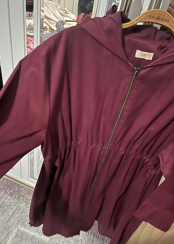 Bej Midi Hamile Ceket Yüksek Yaka - Görsel 7