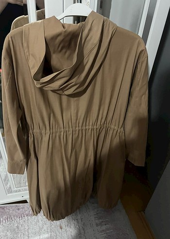 Bej Midi Hamile Ceket Yüksek Yaka - Görsel 3