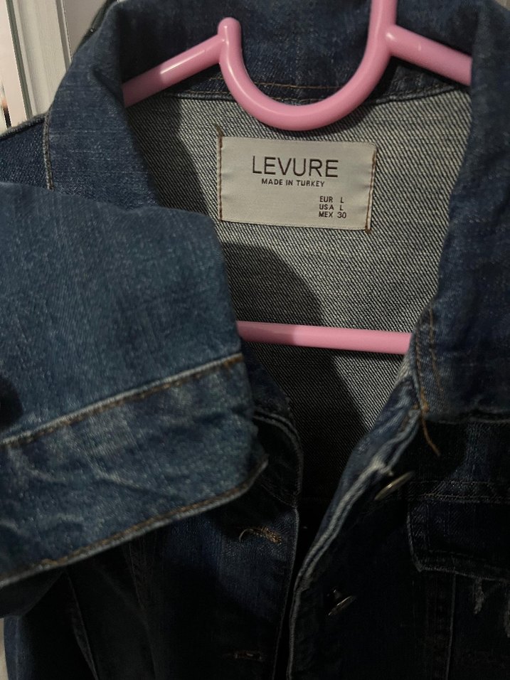 Düğmeli Mavi Midi Denim Ceket - Görsel 2