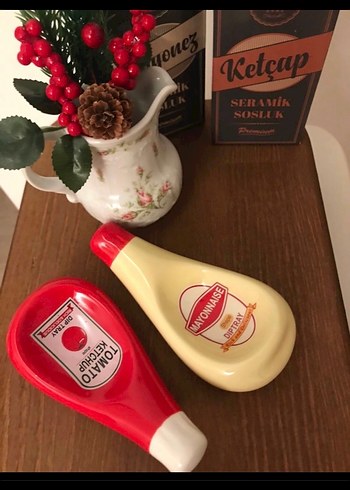 2li Seramik Ketçap ve Mayonez Sosluk