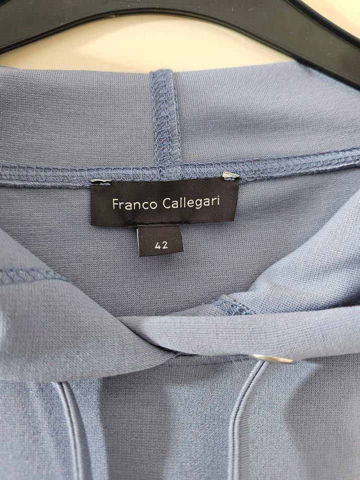 Mavi Kapüşonlu Kadın Sweatshirt - Görsel 2