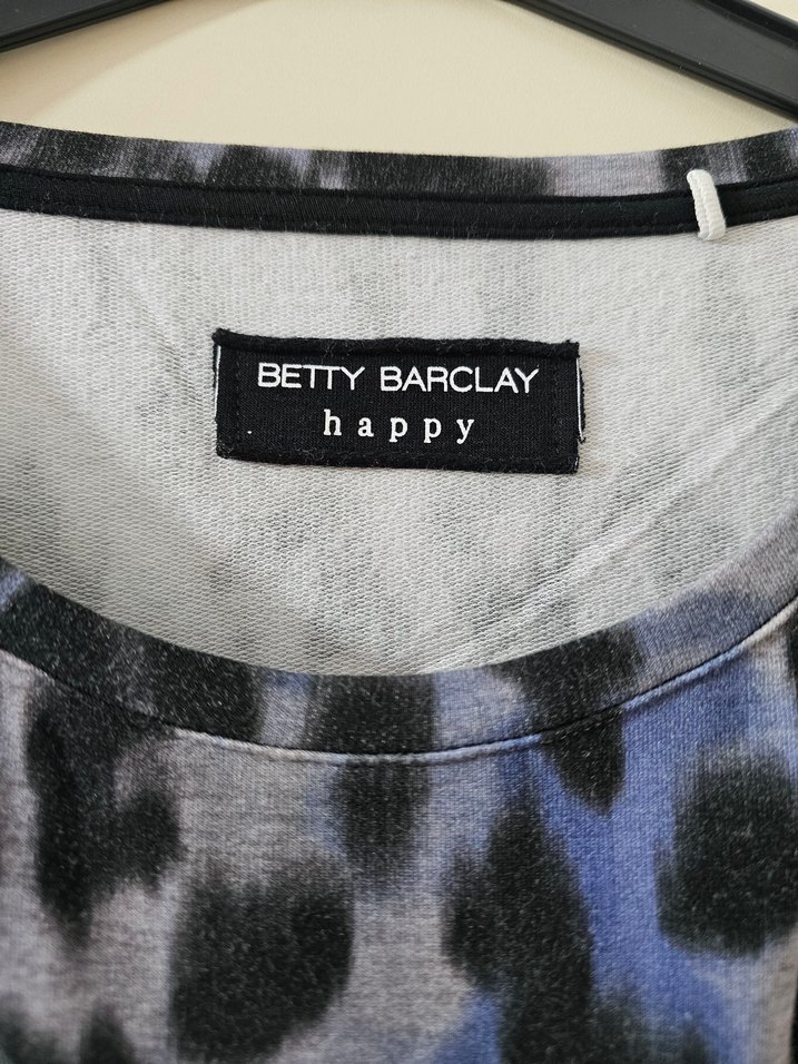 Gri Leopar Desenli Uzun Kollu Kadın Sweatshirt - Görsel 3