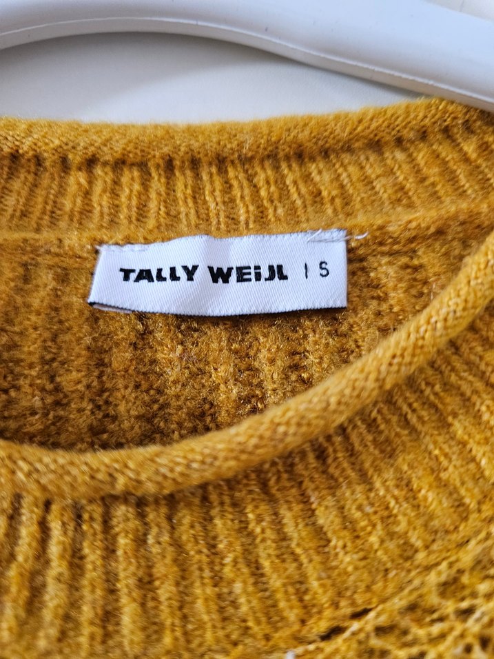 Sarı Örgü Kadın Kazak - Görsel 3