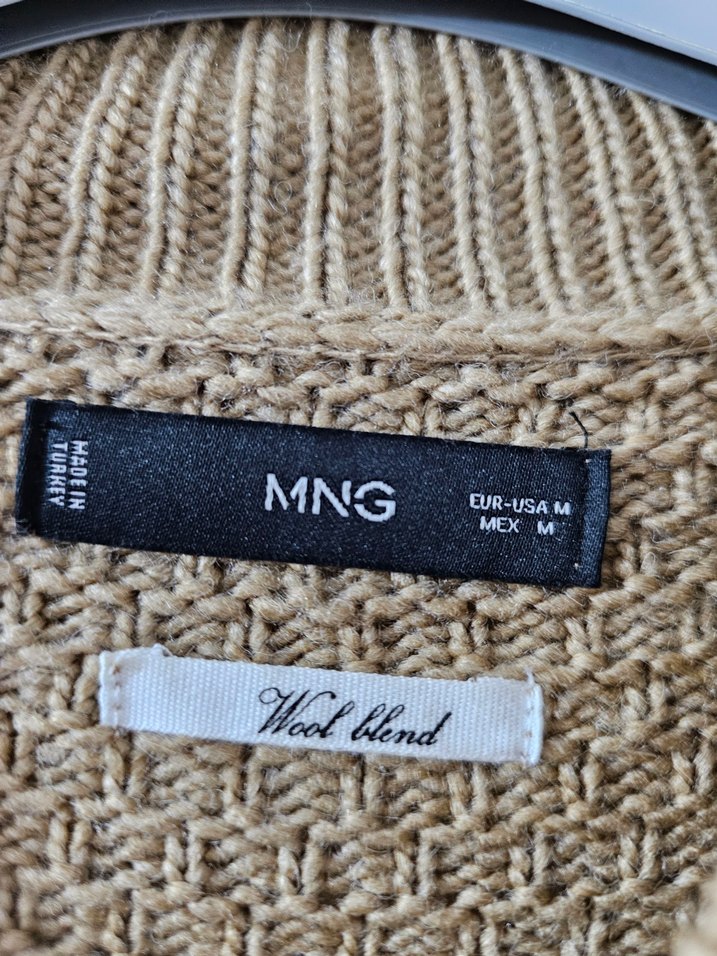 Bej Bohem Örgü Kadın Kazak - Görsel 3