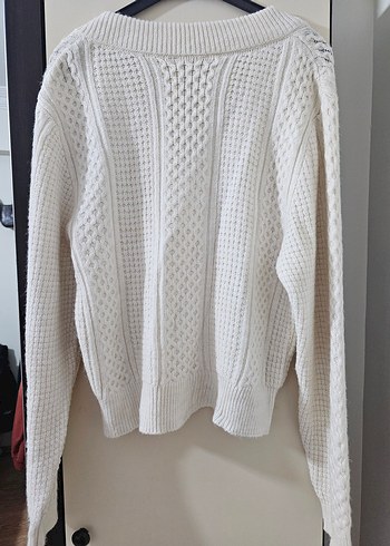 V Yaka Triko Kadın Kazak - Görsel 5