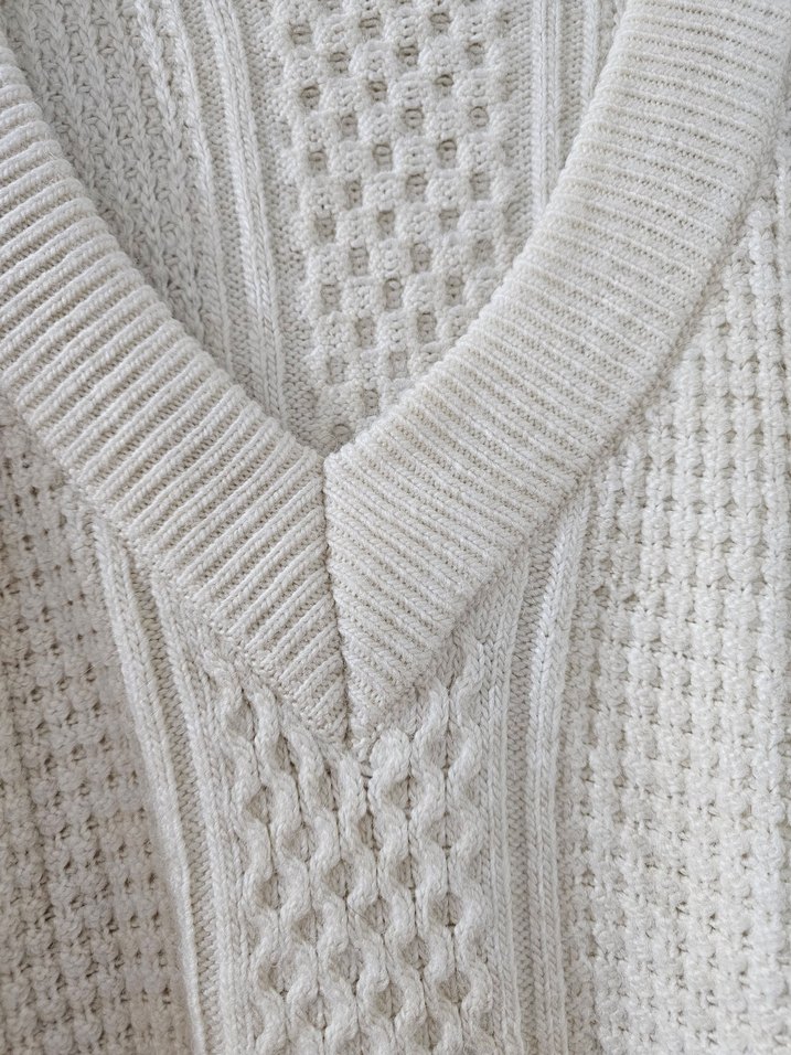 V Yaka Triko Kadın Kazak - Görsel 2