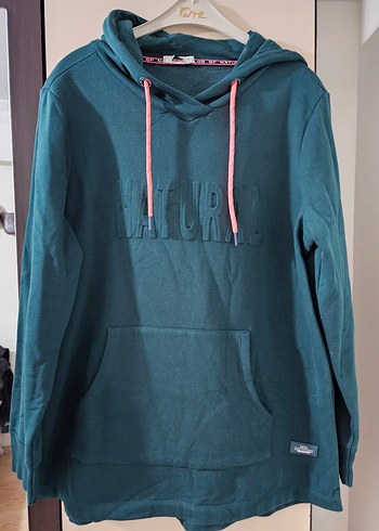 Uzun Kollu Kapüşonlu Sweatshirt - Görsel 4