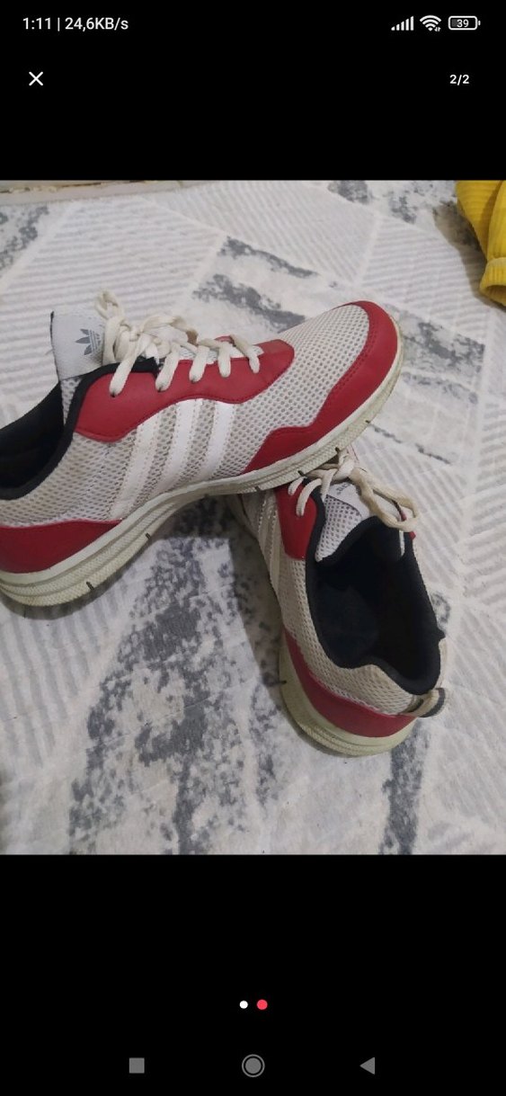 Kırmızı Bağcıklı Spor Ayakkabı - Görsel 2