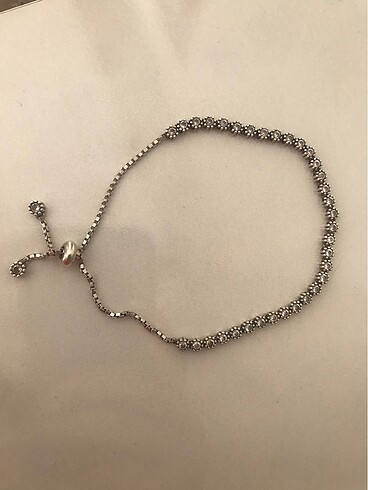 Beden beyaz Renk 925 ayar gümüş Asansörlü bileklik