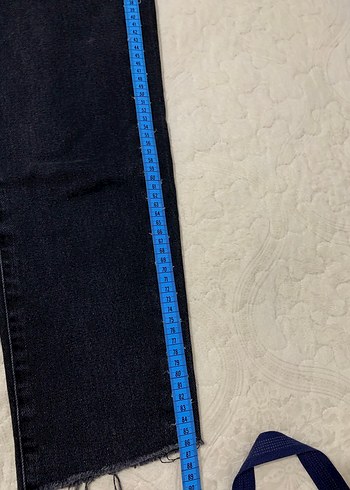 s Beden gri Renk Düğmeli siyah Kadın Kot Pantolon